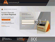 Tablet Screenshot of configuratore.apros.it